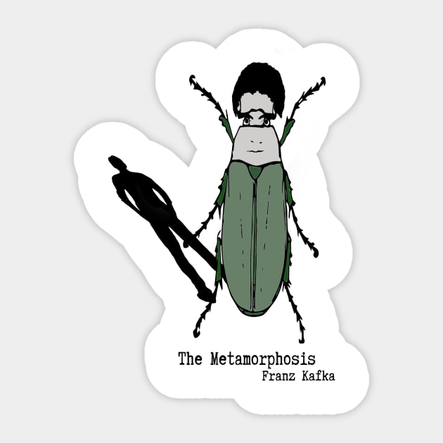 Franz Kafka The Metamorphosis Sticker by PoetandChef